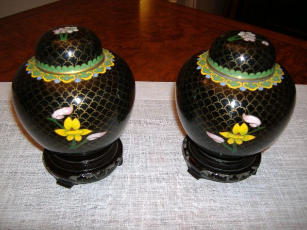 due vasi cloisonne - Foto 3