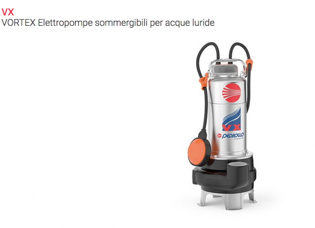 ELETTROPOMPA POMPA SOMMERSA VXM 15/50-N HP 1,5 VOLT 220 PEDROLLO - Foto 5