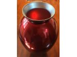 VASO ROSSO DECORATO A MANO.