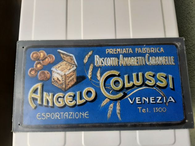 INSEGNA ANGELO COLUSSI TARGA IN RILIEVO - Foto 4