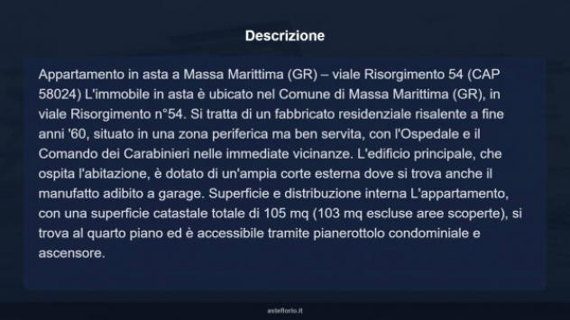 Immobile in asta di 105 m², box auto in vendita a Massa Marittima - Foto 13