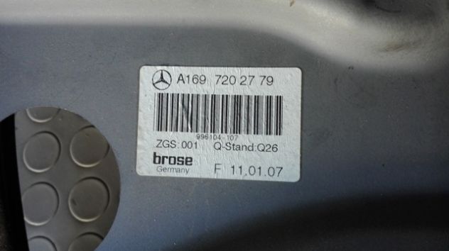Meccanismo alzacristallo anteriore SX Mercedes Classe A W169 (A1697202779) - Foto 3