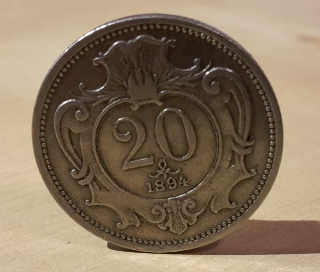 Austria, 20 heller 1894. - Foto 2