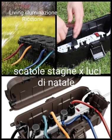 Scatole stagne DA ESTERNO X luci di natale e ciabatte elettriche - Foto 6