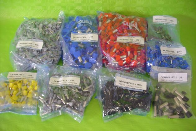 MATERIALE ELETTRICO - PUNTALINI PREISOLATI 1,5/16 mmq.
