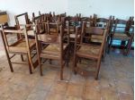 48 SEDIE legno massello e paglia. vendibili ANCHE SINGOLE