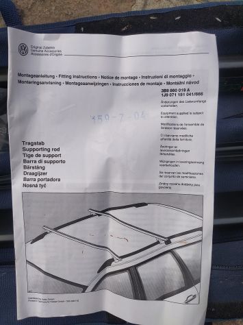 Barre portatutto Volkswagen Passat, Bora, Golf NON usate - Foto 3