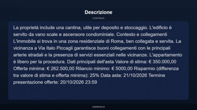 Immobile in asta di 153 m² con più di 5 locali in vendita a Roma - Foto 12