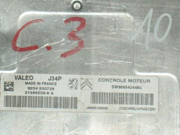 9665424480 ECU CITROEN PEUGIOT VALEO J34P SW 9665424480 HW 9651696680 - Foto 2