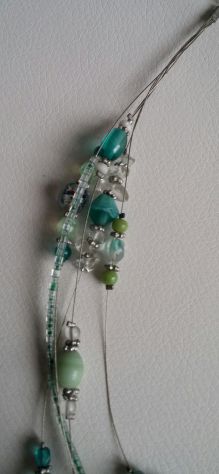 COLLANA MULTIFILO PERLE VERDI - Foto 4