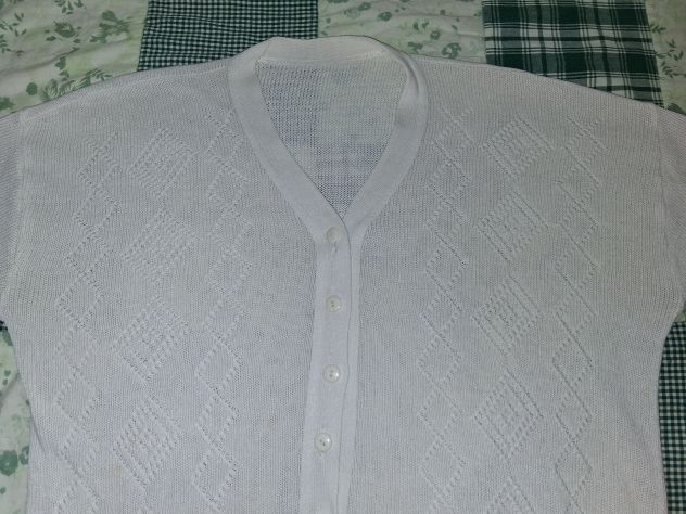 Golfino - Cardigan - Pulllover Vintage fatto ferri in filo di cotone - Foto 3