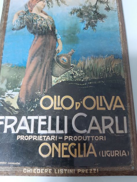 INSEGNA OLIO CARLI LIGURIA TARGA IN RILIEVO - Foto 3