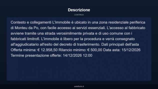 Immobile in asta di 107 m² in vendita a Monteu da Po - Foto 10