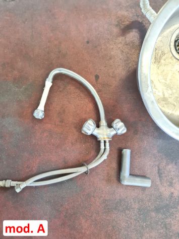 2 lavelli a incasso rotondi inox usati - Foto 5