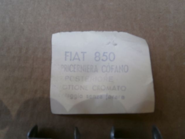 Fiat 850 special berlina OT 1000 abarth copri cerniere cofano posteriore CROMATE - Foto 4