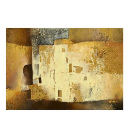 Fotomurale Adesivo Muro Rustico Giallo Varie Misure ARREDALACASA - Foto 2