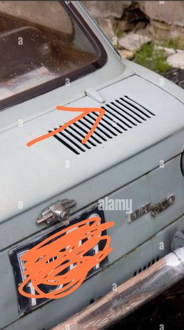 Fiat 850 special berlina OT 1000 abarth copri cerniere cofano posteriore CROMATE - Foto 7