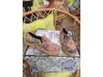 Espadrillas donna in tela floreale chiuse con tallone rigido zeppa 3 cm numero 3