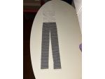 LEGGINS LUNGHEZZA 3/4 COME NUOVI,PARTICOLARI,BIANCHI E RIGHE IN ARGENTO E NER