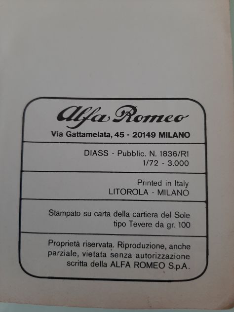 ALFA ROMEO MONTREAL/GIULIA/1750/2000 E DERIVATE ISTRUZIONI PER LE RIPARAZIONI - Foto 2
