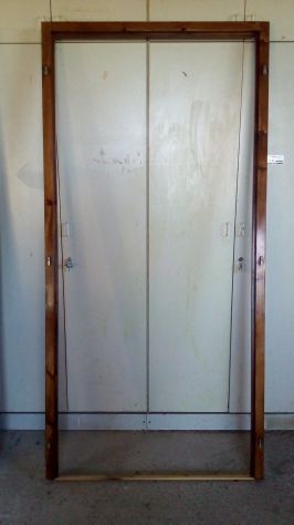 Portone in Legno Massello di Pino completo di tutto a doppia anta - Foto 5