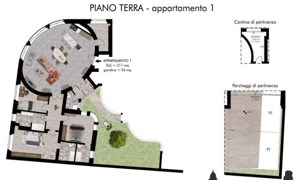 Appartamento in vendita a Pisa 211 mq Rif: 1356691