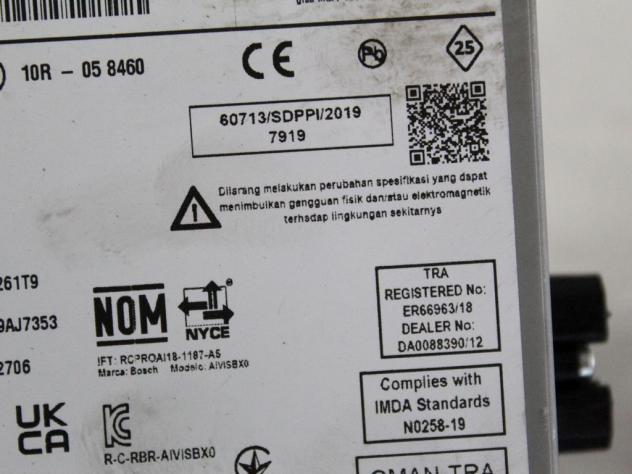 259159519R AUTORADIO RENAULT CLIO 5 E-TECH 145 1.6 I 67KW AUT 5P (2022) RICAMBIO USATO (NON FORNIAMO CODICE AUTORADIO, MA SOLO NUMERO DI TELAIO VEICOL - Foto 9