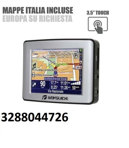 Navigatore satellitare 3.5" gps auto myguide 3100 mappe tomtom