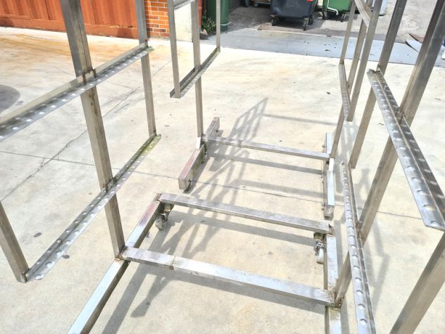 2 carrelli inox per salumeria usati - Foto 3