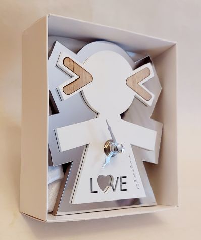 Orologio Bimba Love Claraluna in resina con decorazioni legno e specchio - Foto 2