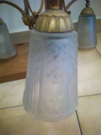 Lampadario in bronzo dorato francese anni 30 - Foto 3