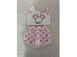 Completino - Taglia 12 Mesi - Colore Bianco con Pois Rosa - Come Nuovo