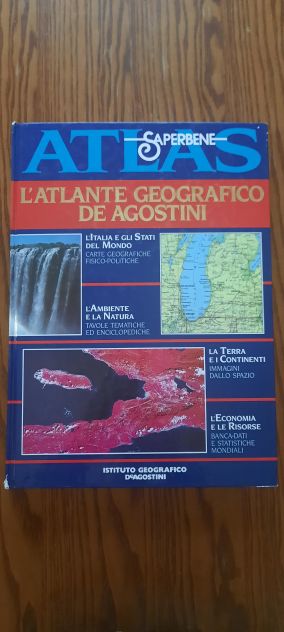 ATLAS L'ATLANTE GEOGRAFICO DE AGOSTINI 1991 ITALIA STATI UNITI AMBIENTE NATURA