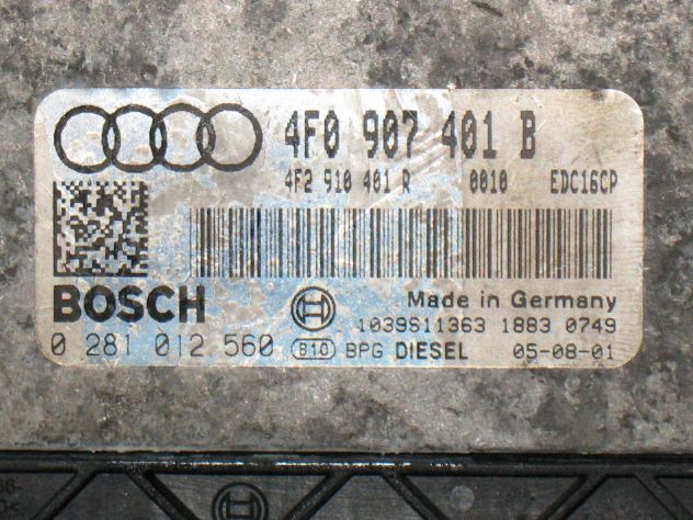 0281012560 ECU AUDI A6 2.7 V6 EDC 16CP34-3.2 0281012560 4F0907401B 4F2910401R - Foto 2