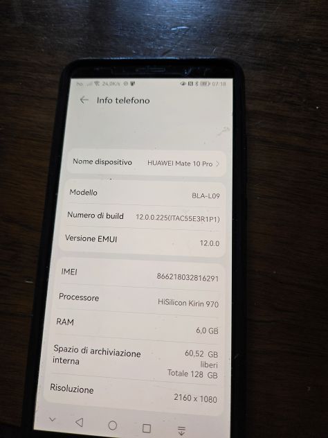 Cellulare HUAWEI MATE 10 Pro BLA-L09