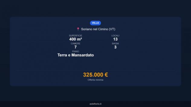 Immobile in asta di 400 m² con più di 5 locali in vendita a Soriano nel Cimino - Foto 15