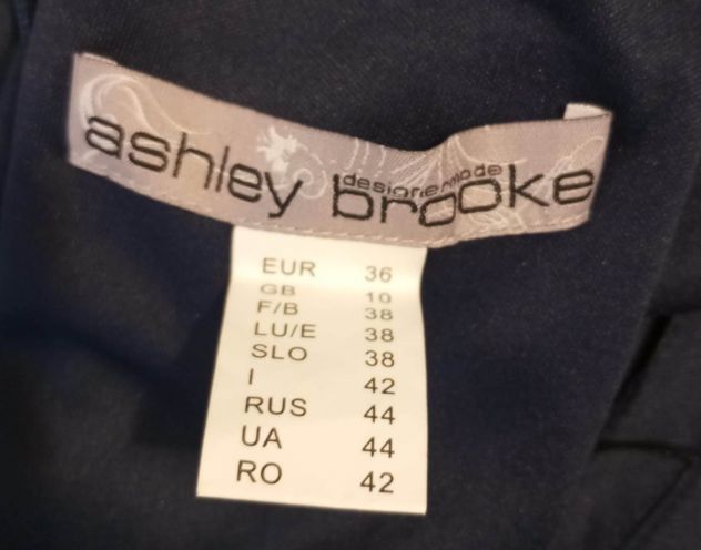 Abito corto blu Ashley Brooke tg 42 semi aderente con cintura in strass - Foto 4