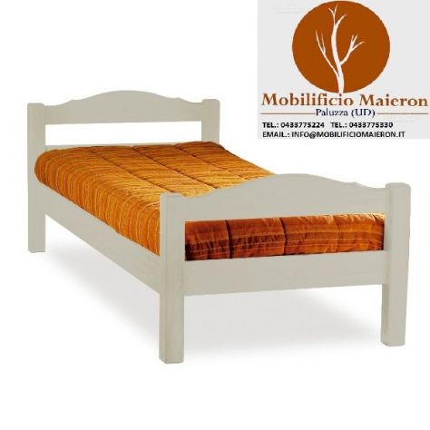 Mobili Rustici Matera Letto Singolo in Legno Per Hotel Alberghi Ostelli - Foto 5