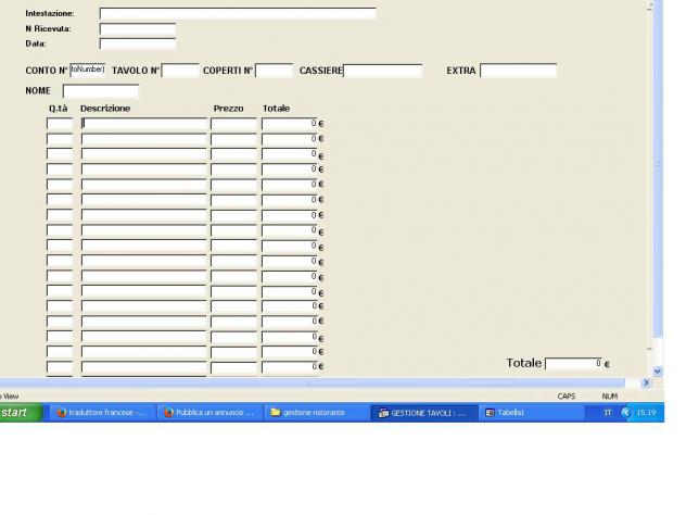 SOFTWARE GESTIONALE RISTORANTE PIZZERIA PANINOTE SU PEN DRIVE O PER EMAIL Nuovo