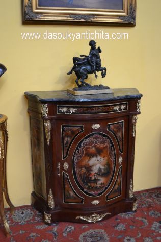 Servante stile Napoleone III dipinta a modo Vernis Marten - Foto 3