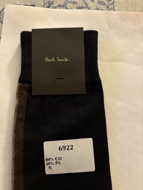 CALZE NUOVE DA UOMO FIRMATE ORIGINALI PAUL SMITH,MADE IN ITALY - Foto 5
