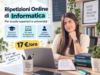 📚 Ripetizioni online di Informatica, 17 € l’ora