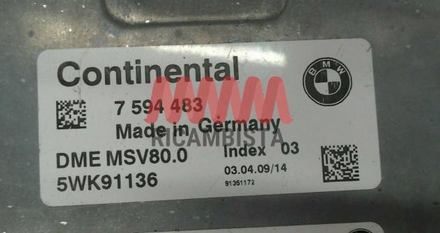 5WK91136 BMW X5 E70 centralina motore Continental - Foto 2
