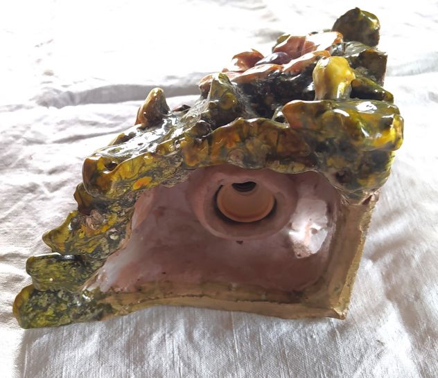 Scultura ceramica Pavoni alla fonte+applique angolare in ceramica - Foto 3