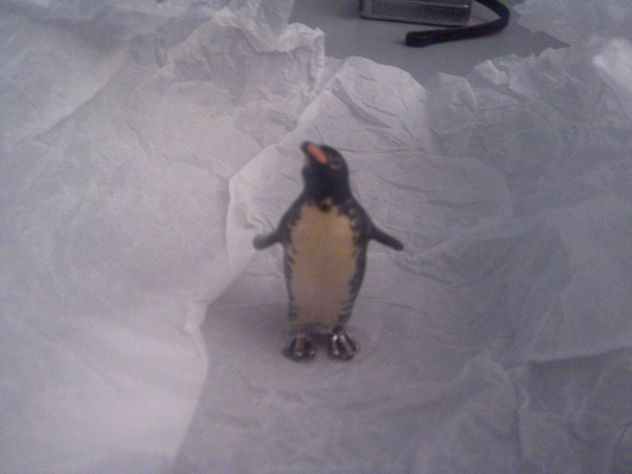 Coppia di Pinguini in argento smaltato - Foto 3