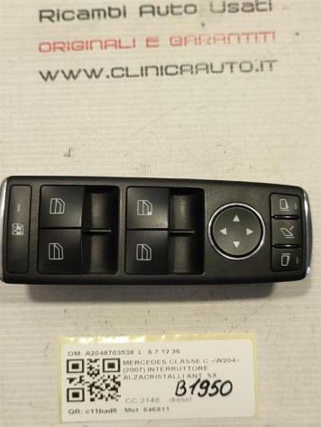 PULSANTIERA ANTERIORE SINISTRA MERCEDES Classe C Berlina W204 A2048703538 (07) - Foto 2