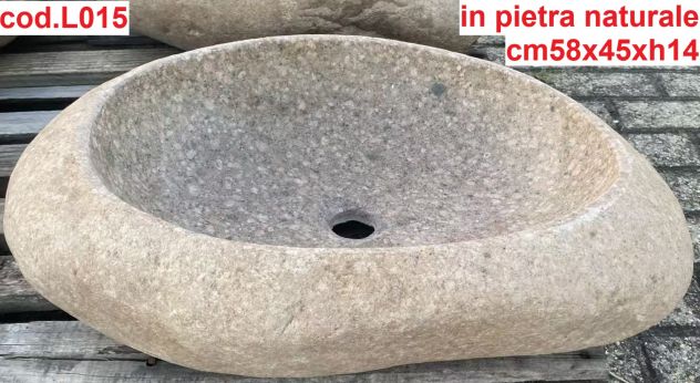 Lavabo lavandino da appoggio in pietra naturale 5 - Foto 8
