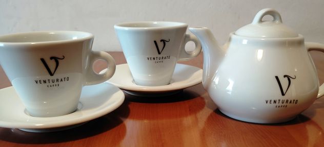 Servizio da tè the cappuccino per 2 persone Venturato – 7 pezzi ceramica - Foto 6