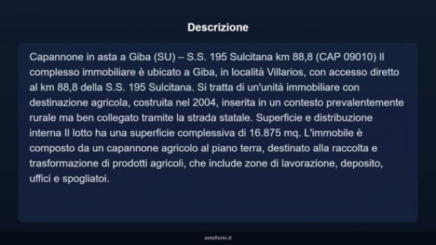 Immobile in asta di 16875 m² in vendita a Giba - Foto 4