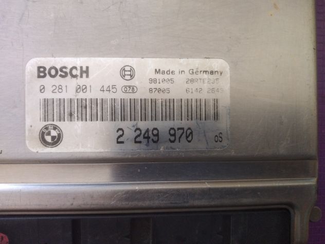 0281001445 BOSCH EDC15M 7785098 CENTRALINA MOTORE ECU BMW 320D E46 100KW 136CV - Foto 7